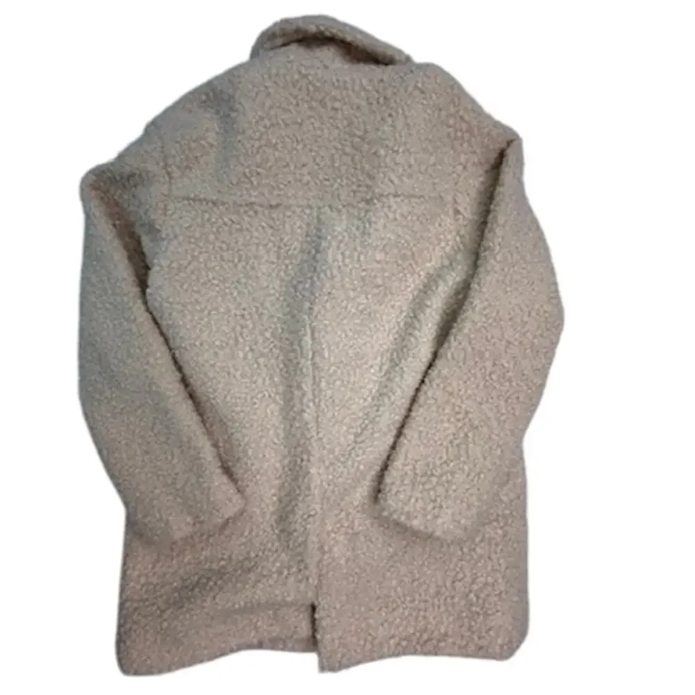 ZARA Bouclé Teddy Sherpa Coat Beige – Size 13–14 (Women’s XS/S Fit) - Picture 2 of 13